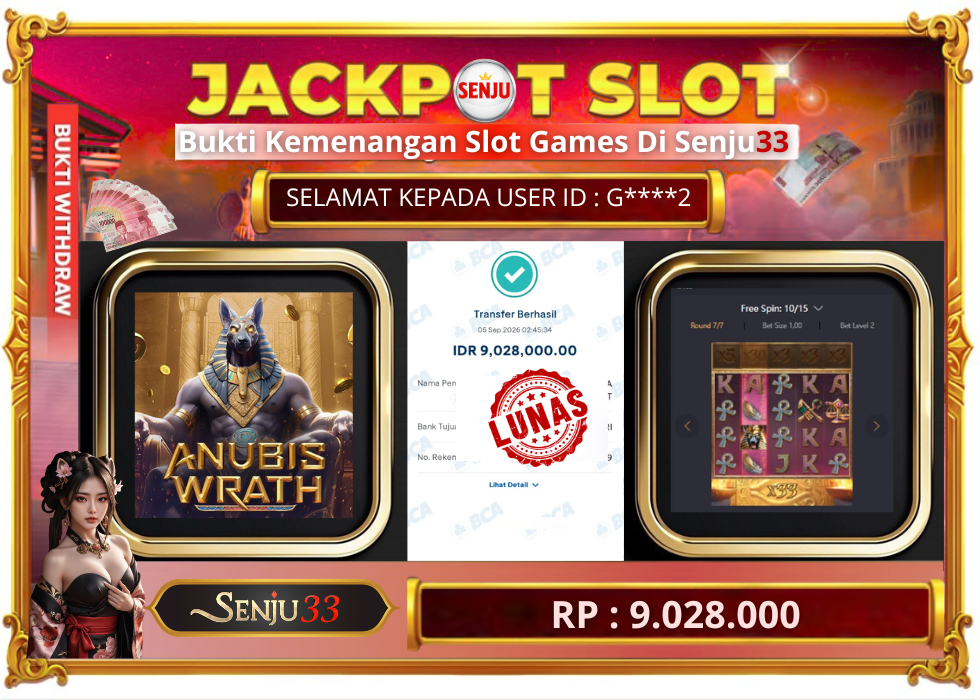 🎰 SENJU33 JACKPOT SLOT Rp. 9.028.000 LUNAS 🎉