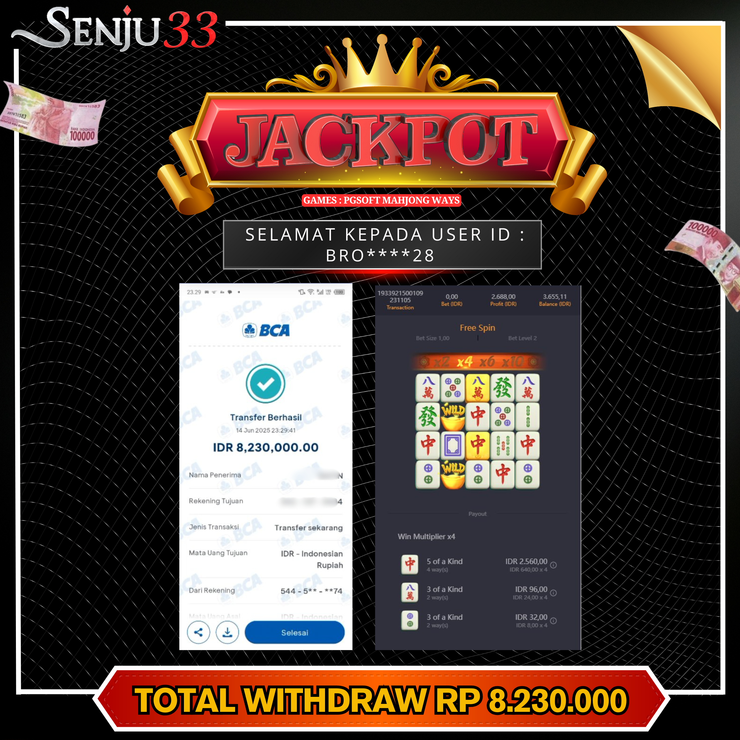 🎰 SENJU33 JACKPOT SLOT Rp. 8.230.000 LUNAS 🎉