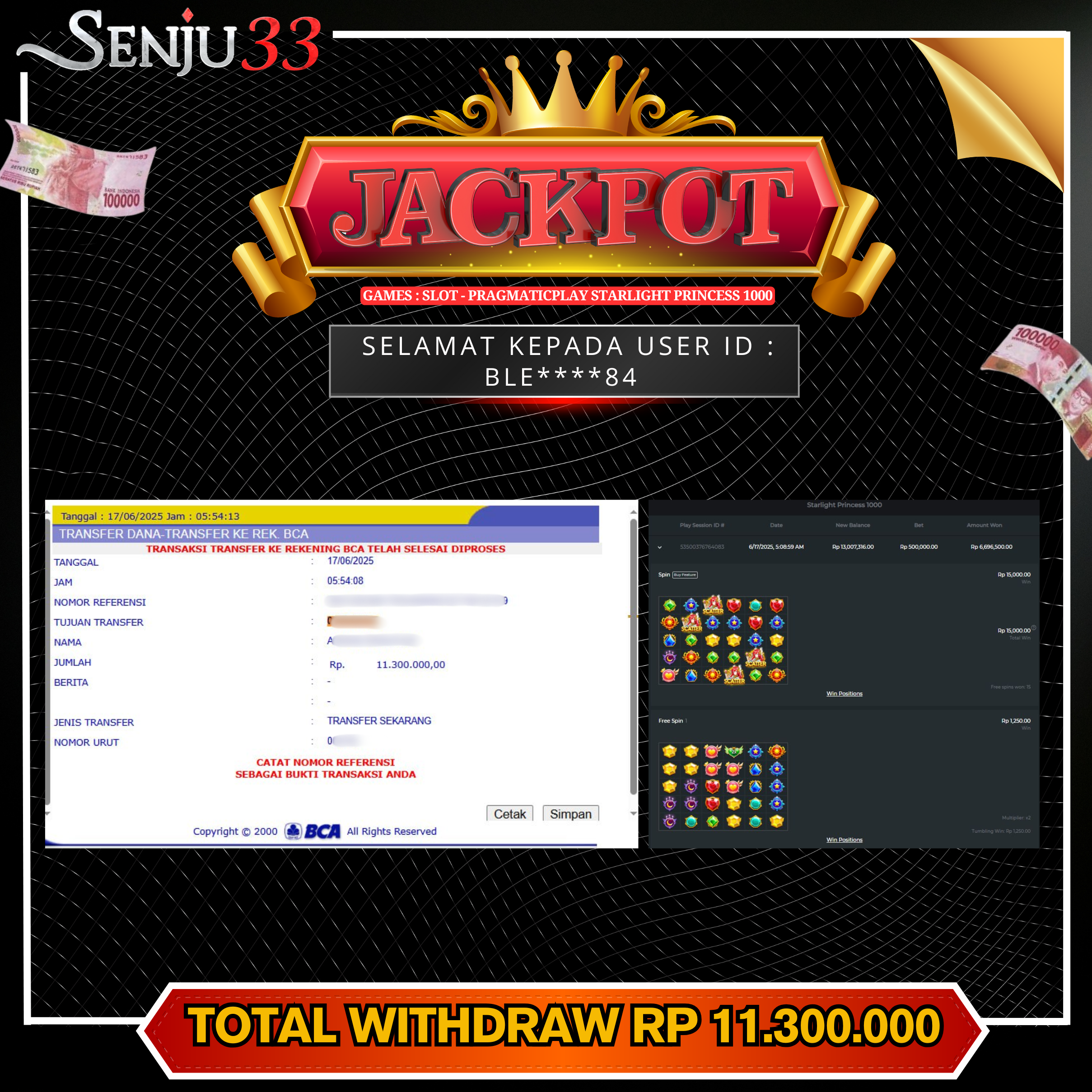 🎰 SENJU33 JACKPOT SLOT Rp. 11.300.000 LUNAS 🎉