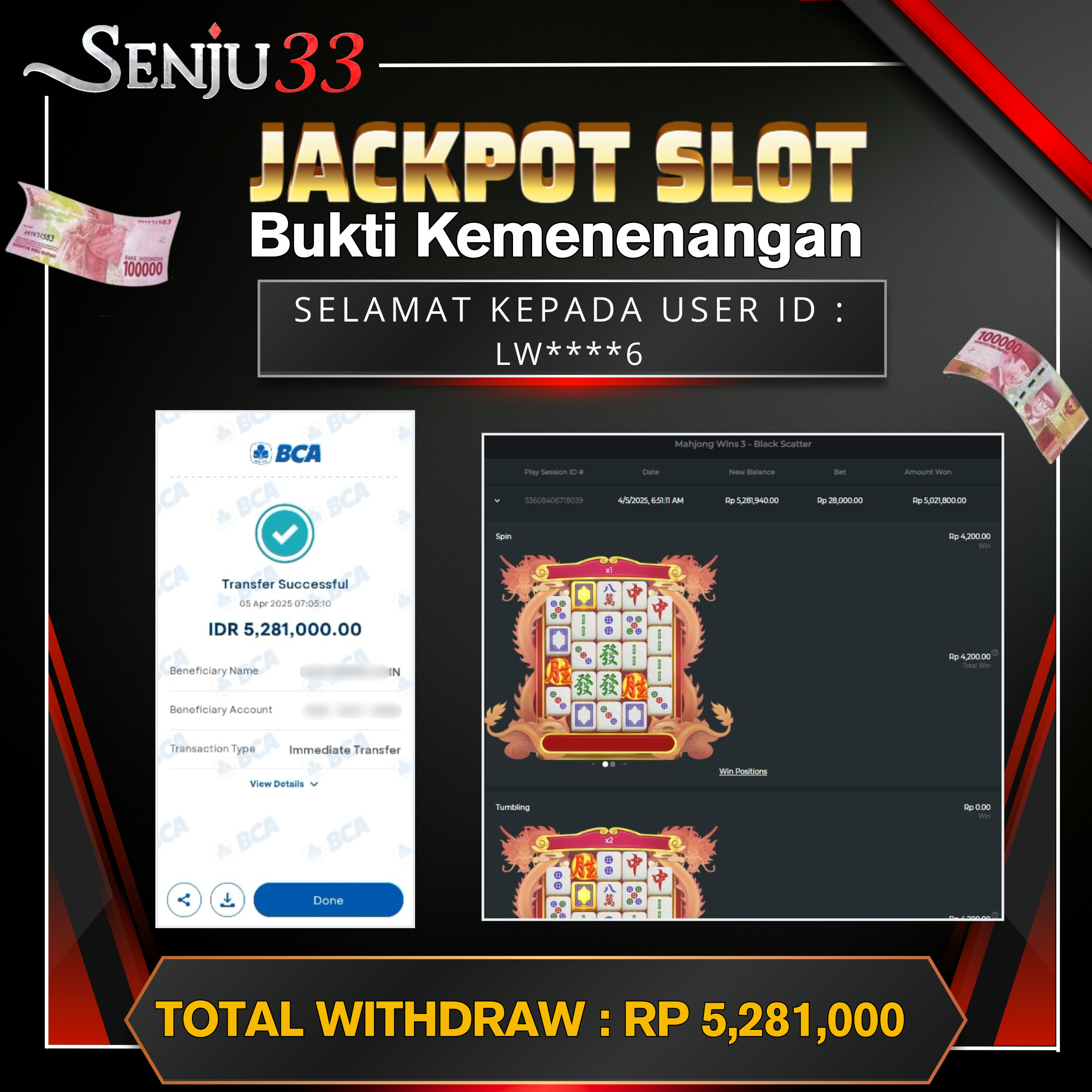 🎰 SENJU33 JACKPOT SLOT Rp. 5.281.000 LUNAS 🎉