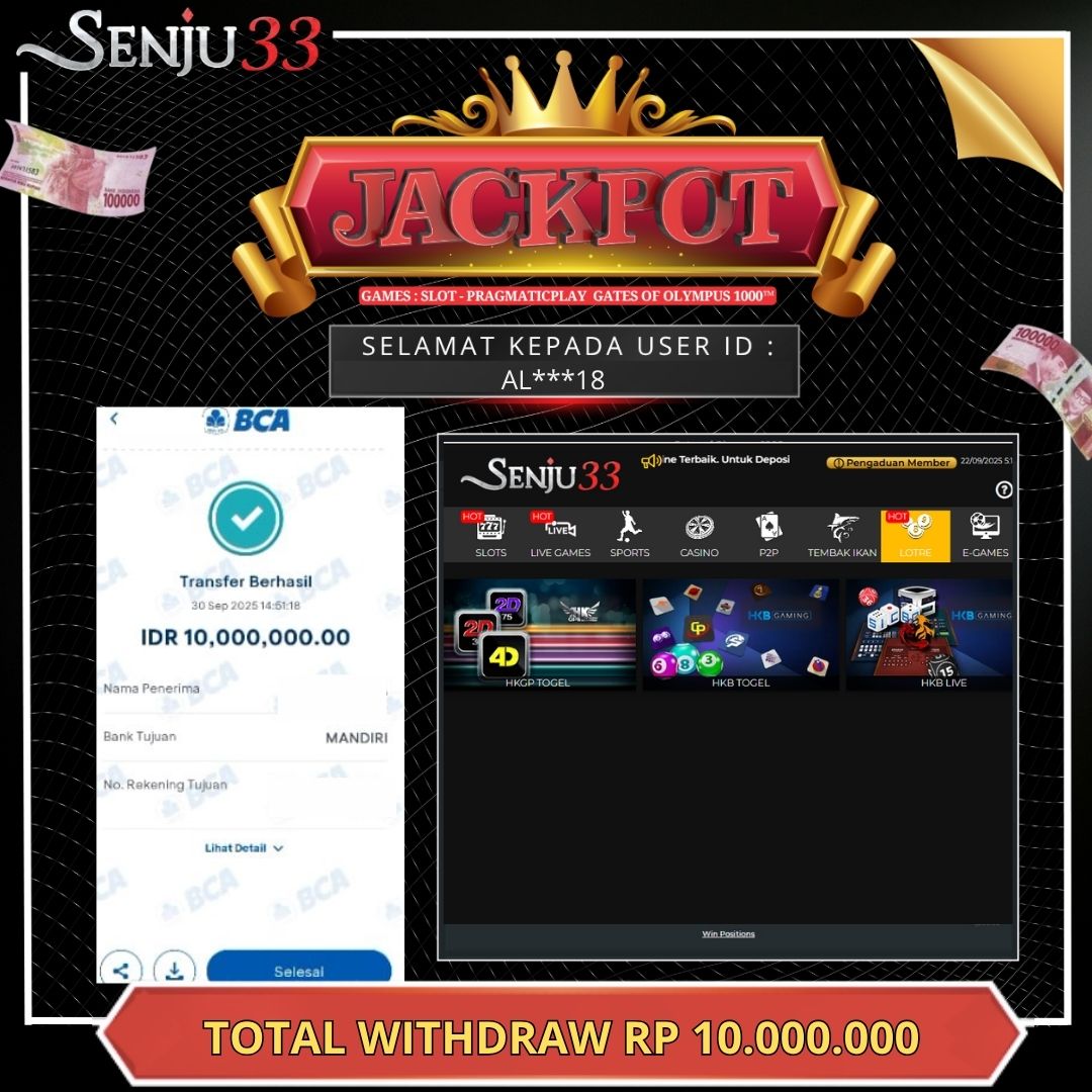 🎰 SENJU33 JACKPOT SLOT Rp. 10.000.000 LUNAS 🎉