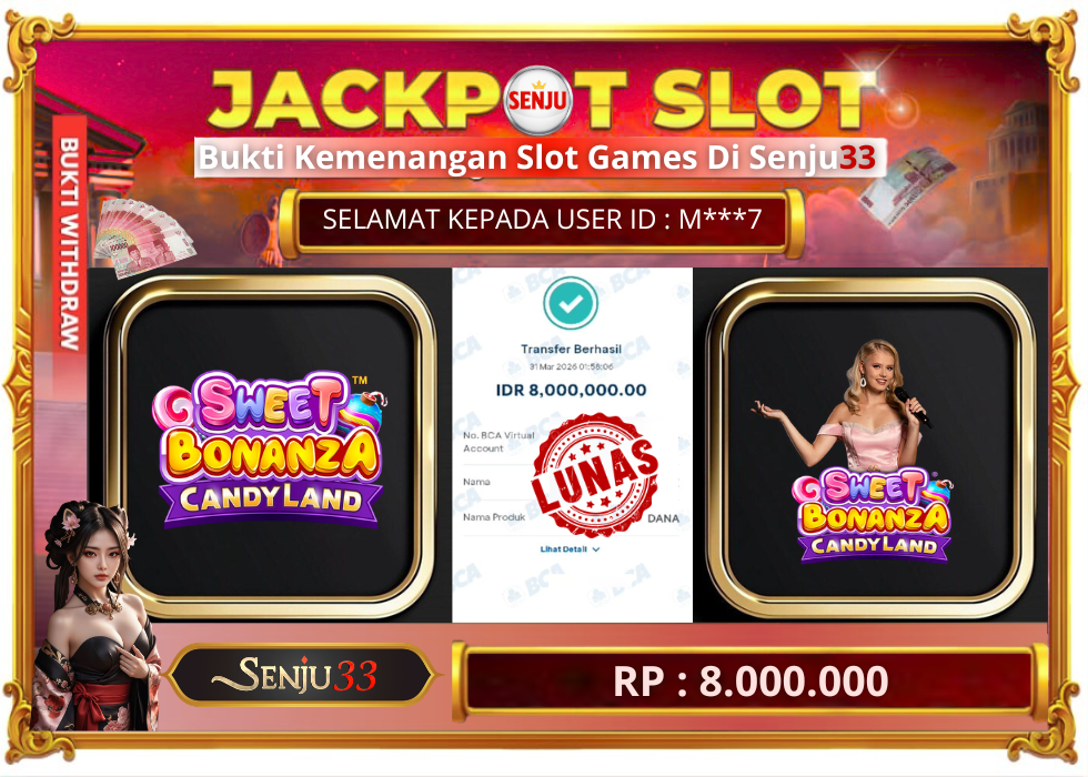 🎰 SENJU33 JACKPOT SLOT Rp. 8.000.000 LUNAS 🎉